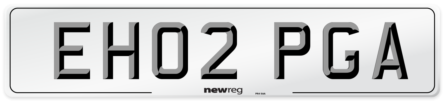 EH02 PGA Number Plate from New Reg